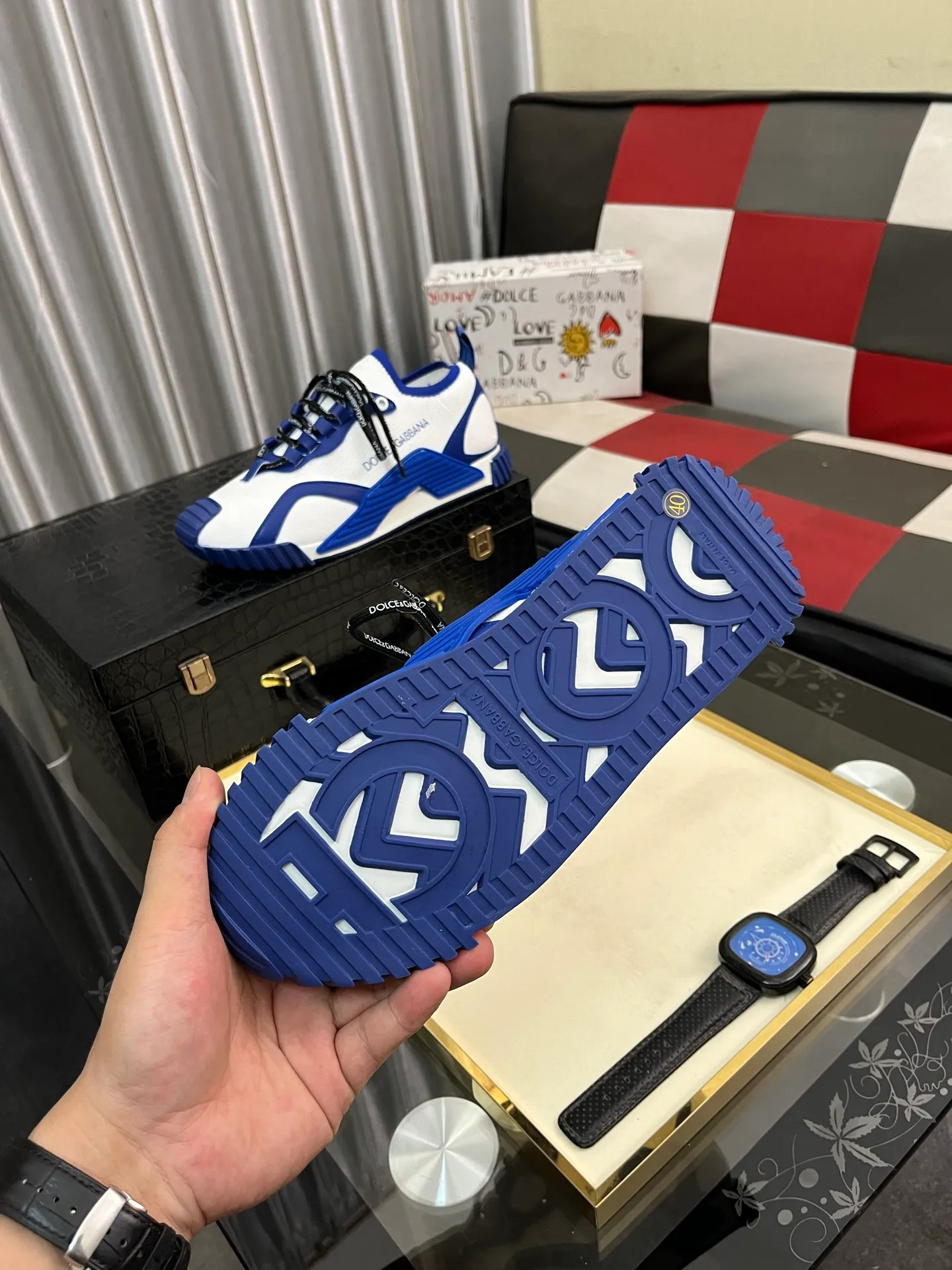 Men's Men's Shoes💰420⌚️⌚️Dolce&Gabbana••DG✔️Men's Sports•Casual Shoes. Original goods from top counters. Original imported cowhide, multi-material splicing design ➕Imported cowhide lining, cowhide feet ➕Original TPR elastic outsole. Size: 35-46